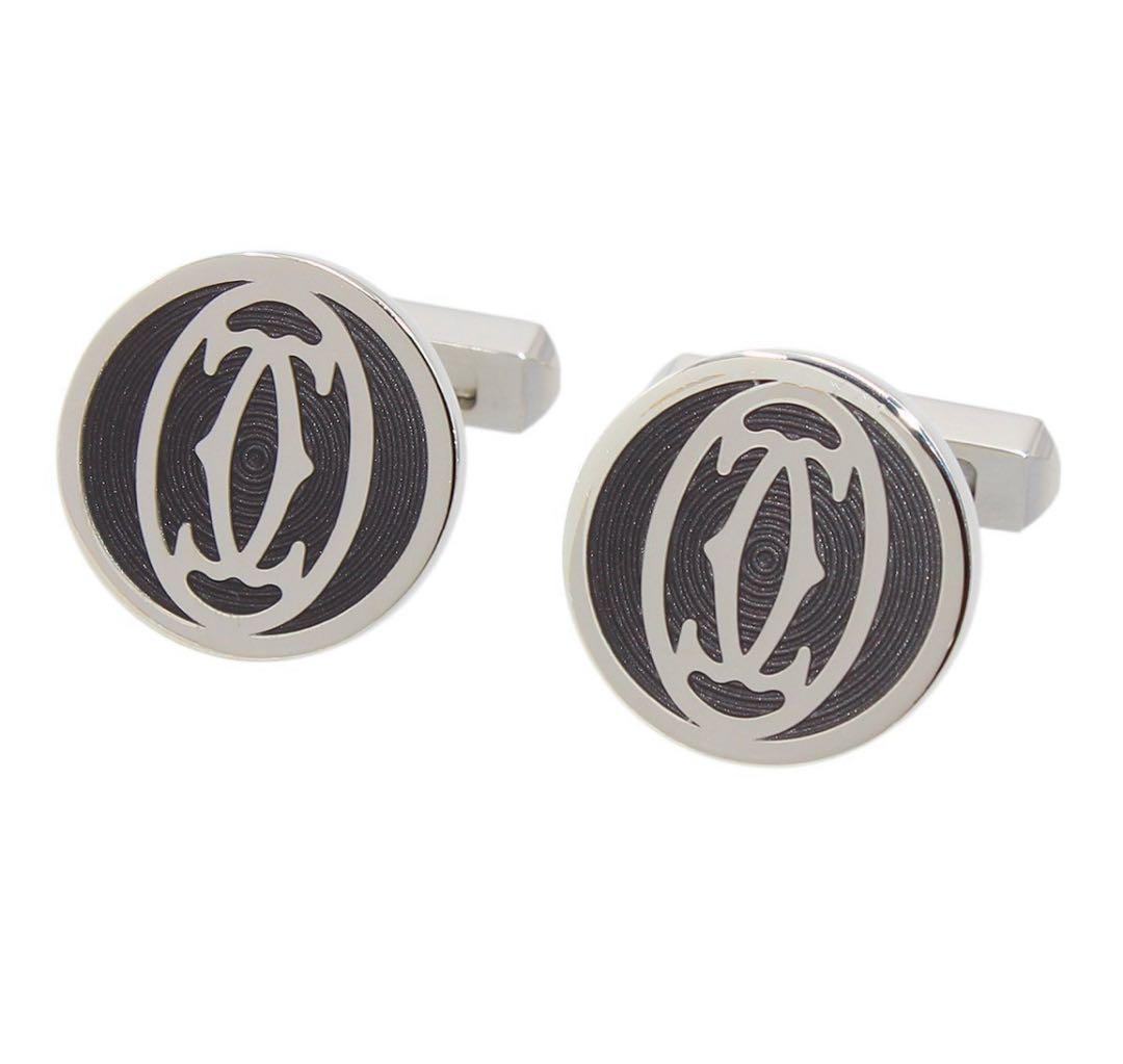 N2685 超美品 カルティエ SV925 マスト ラウンドデザイン カフス