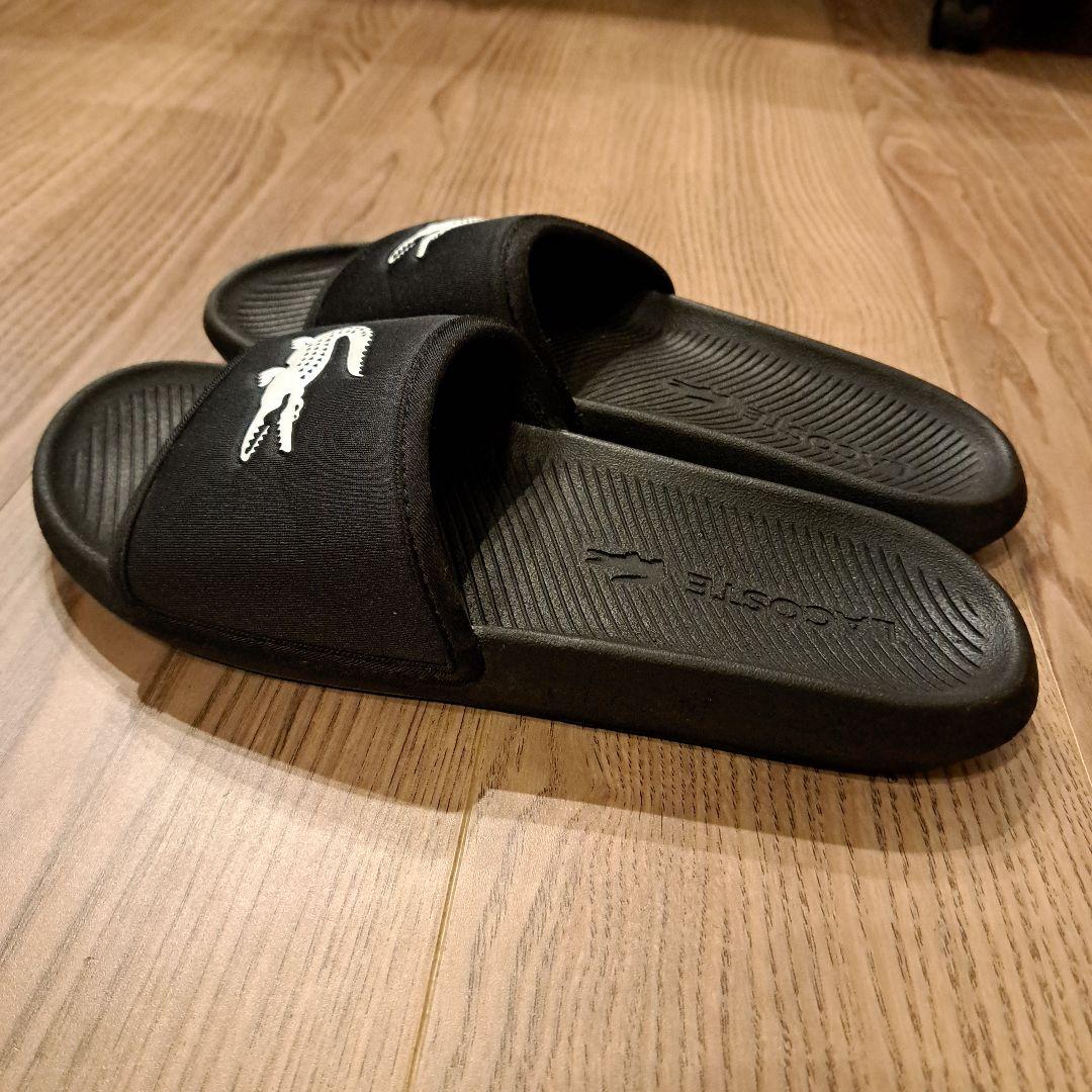 Lacoste ブラック スライドサンダル