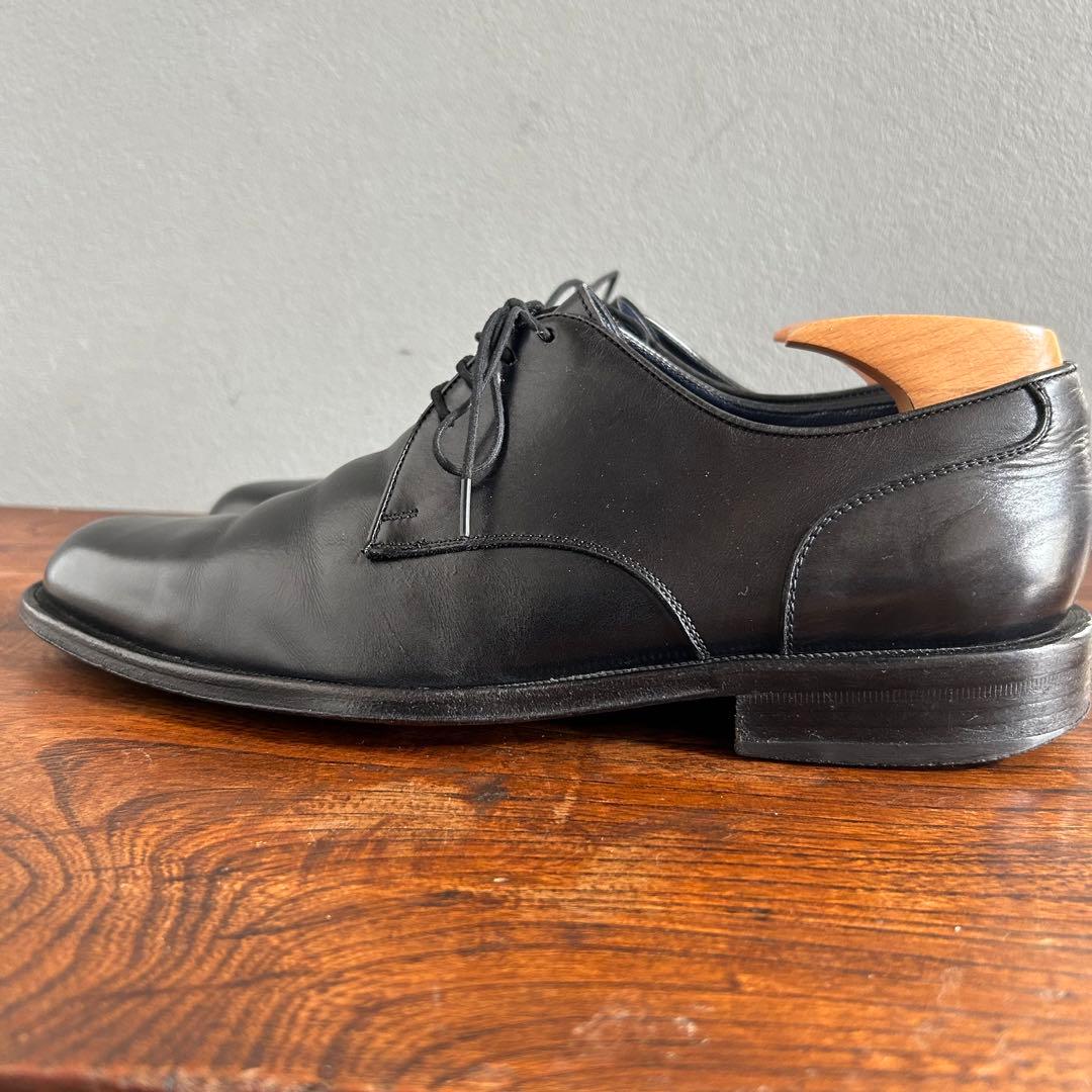 【匿名配送】 サルヴァトーレフェラガモ プレーントゥ ドレス 本革 外羽根 黒