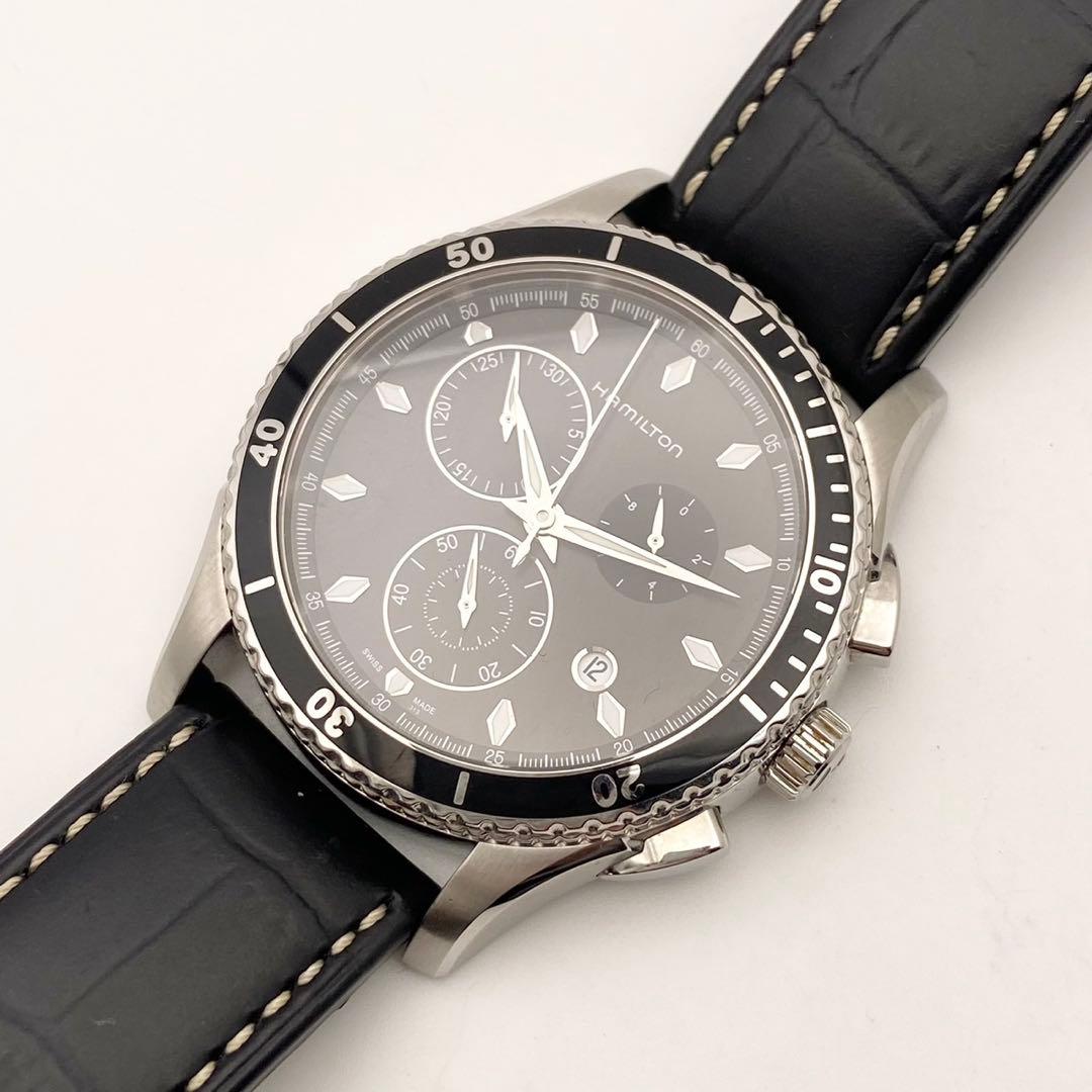 【稼働】Hamilton ジャズマスター クロノグラフ 腕時計 シービュー 美品