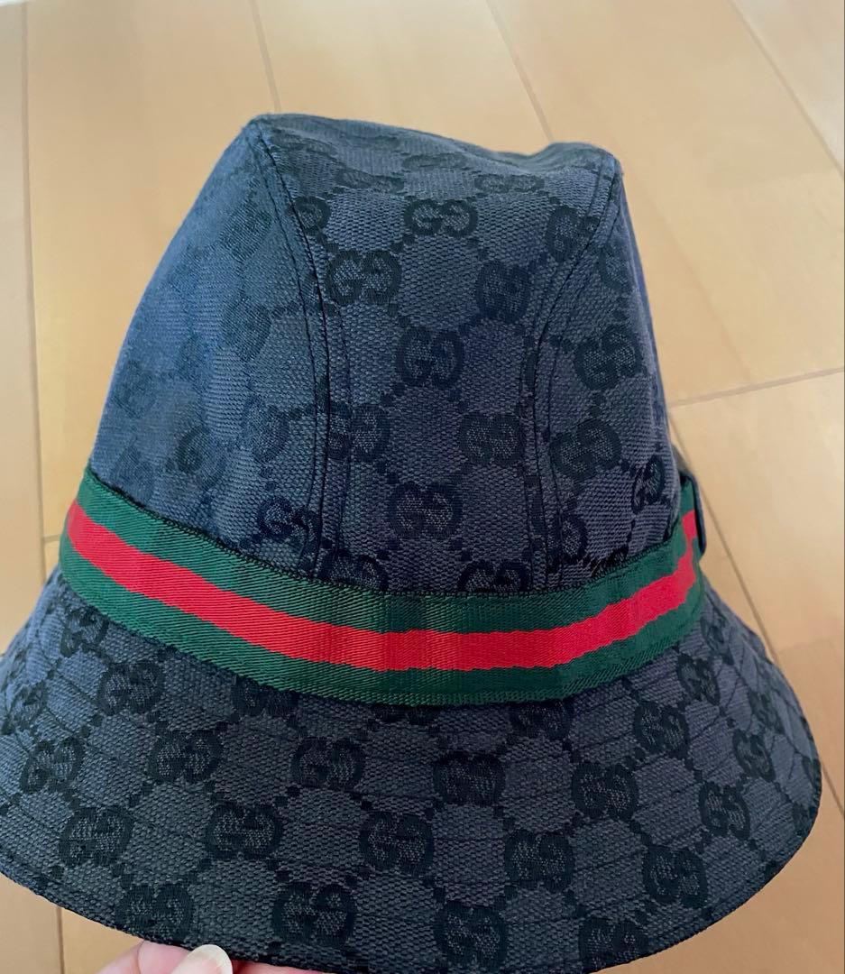 GUCCI / GG柄　シェリーライン　バケットハット　キャンバス/ L