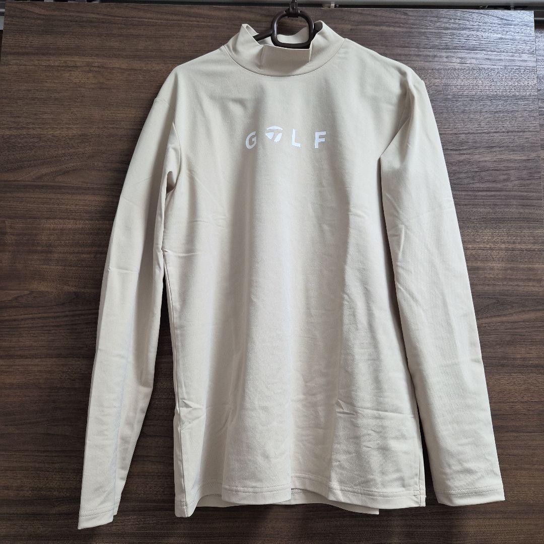 TaylorMade ゴルフ長袖シャツ モックネック UN359 ベージュ