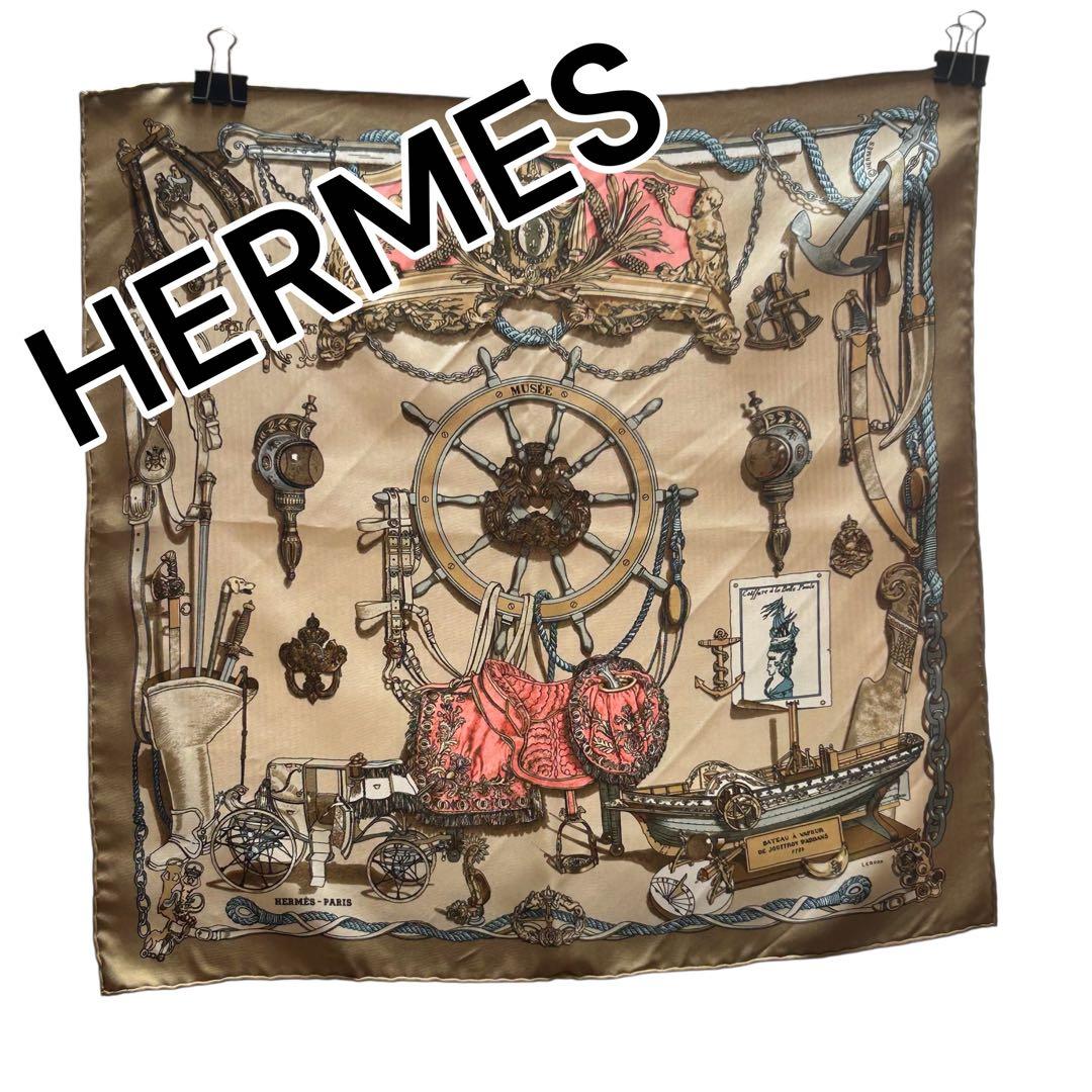 ☆*☆様 71582 HERMES シルク スカーフ 45×45cm MUSEE