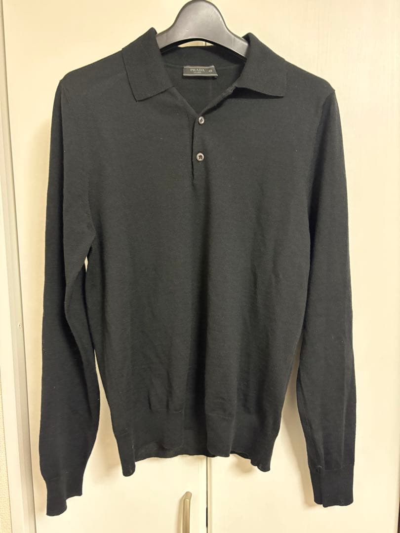 2021 prada ニットポロシャツ ブラック 46