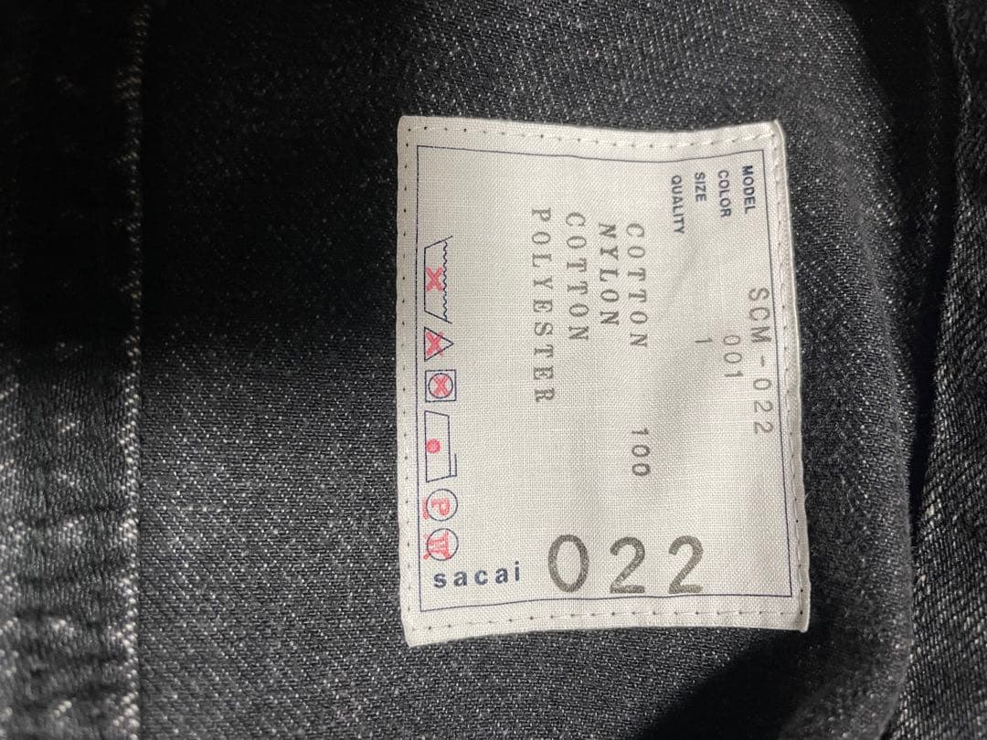 sacai / Denim x MA-1 Jacket / 黒 / size:1