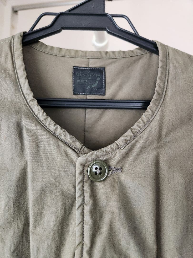 orSlow オアスロウ　コットン　シェルジャケット　ノーカラー　ダウン