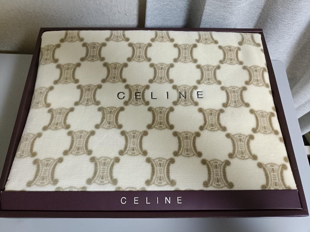 CELINE セリーヌ 西川産業 綿毛布 CL3040 マカダム ベージュ