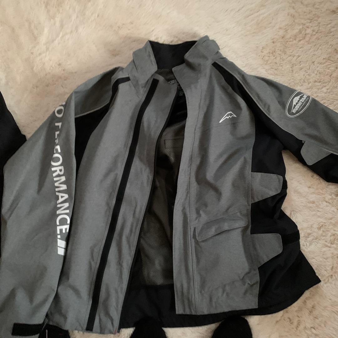 KUSHITANIバイク用雨具 上下セット グレーと黒Lサイズ