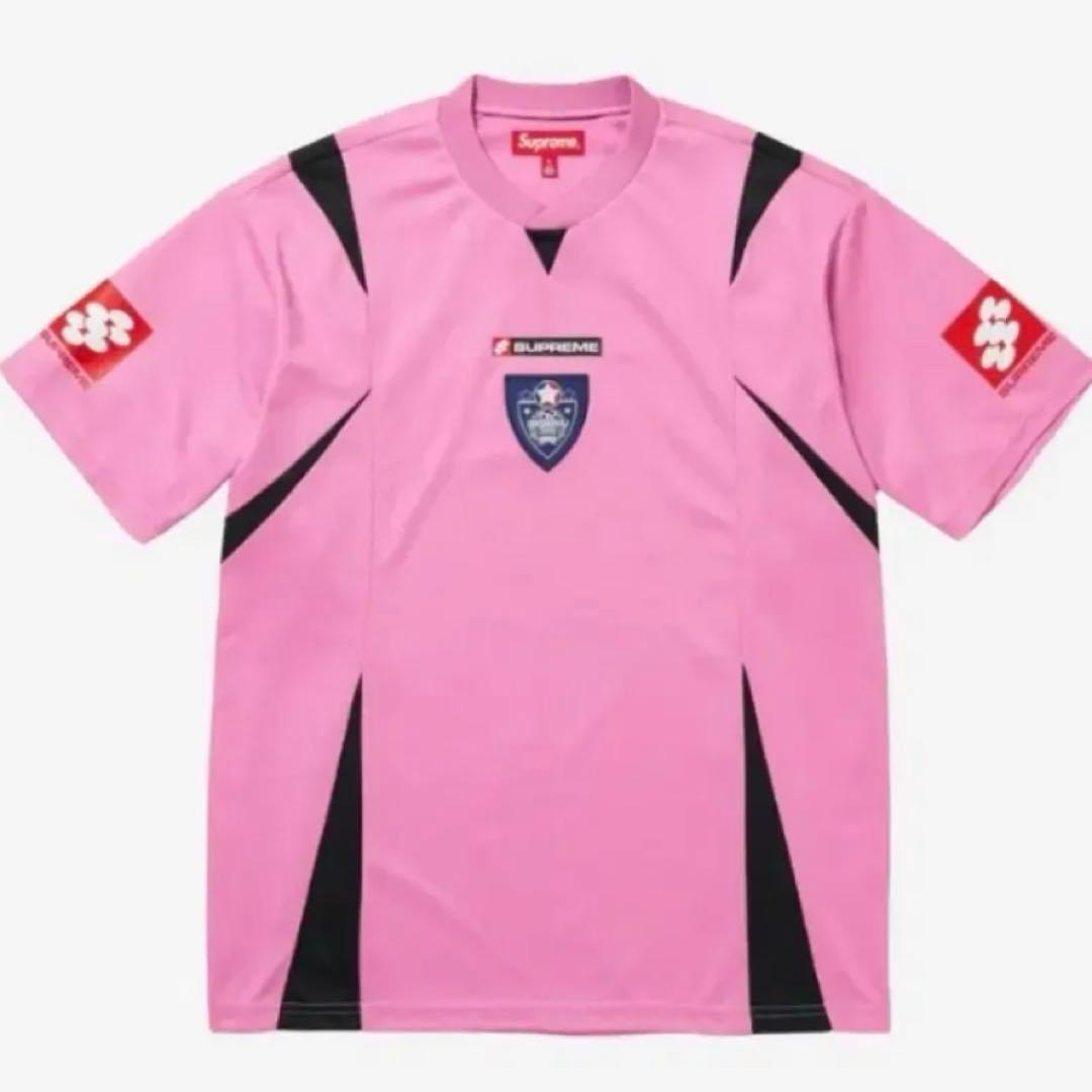 Supreme Crest Soccer Jersey ピンク M