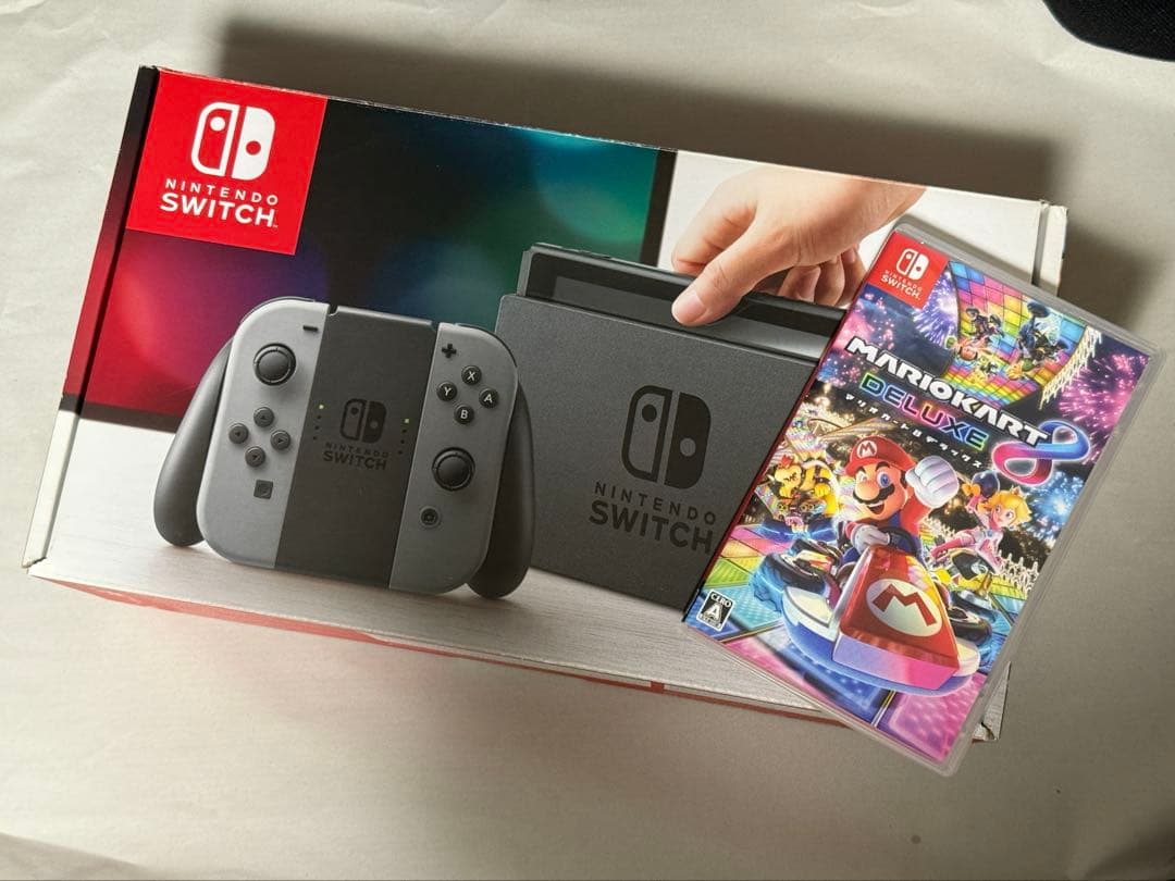 Nintendo Switch 本体 グレー , マリオカート 『当日発送』