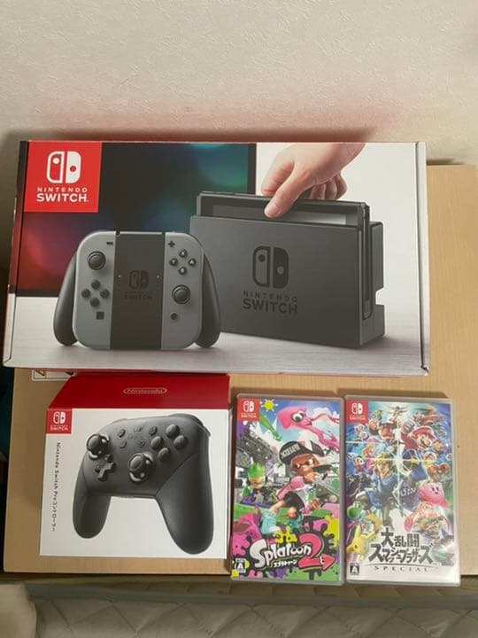 Nintendo Switch 本体グレー　プロコン　ソフト2本セット