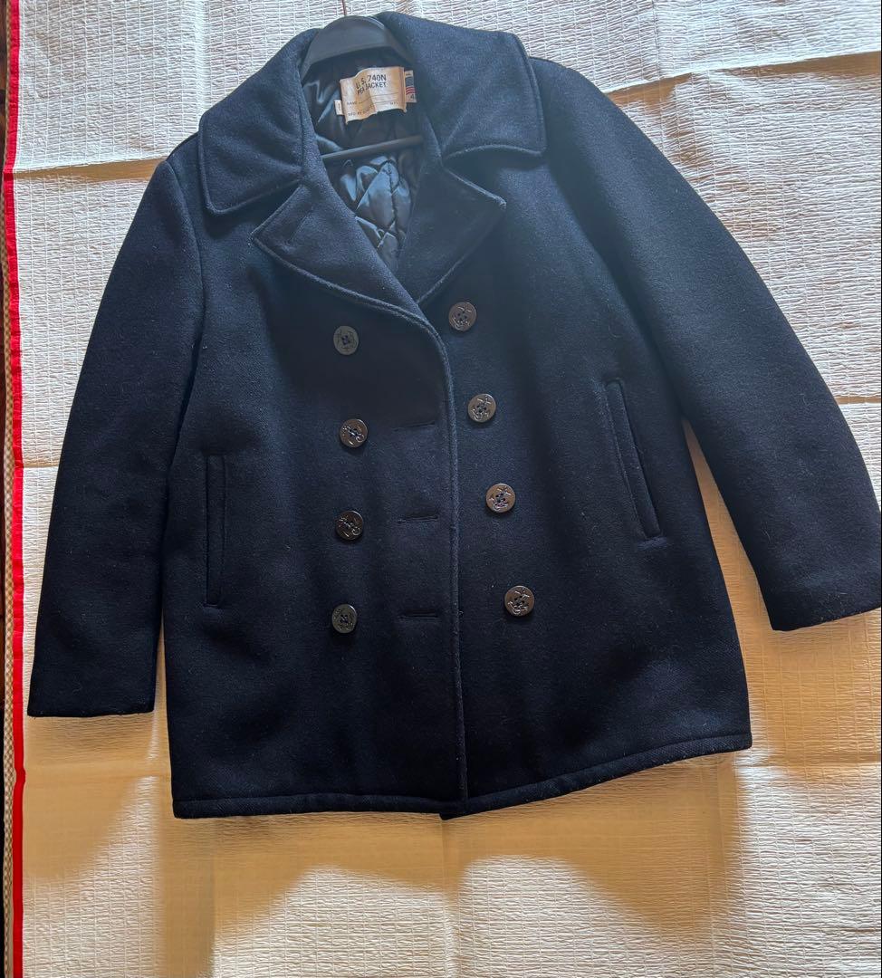 【大きめ】SCHOTT U.S. 740N PEAJACKET 42 ネイビー