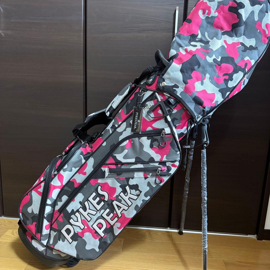 PYKES PEAK スタンド式 キャディバッグ ゴルフバッグ カモフラージュ