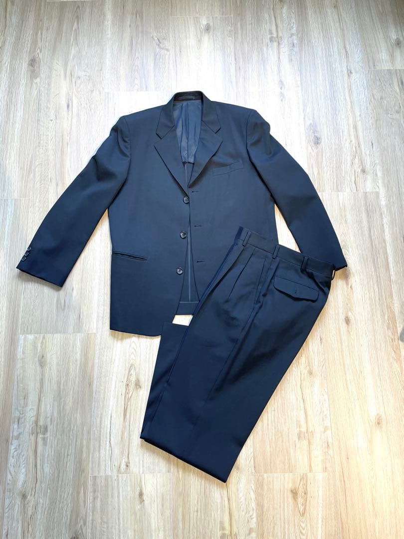 COMMEdesGARÇONS ブラックスーツ上下セットアップジャケットパンツ