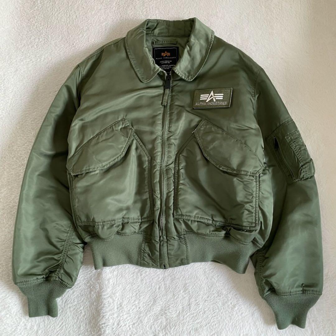 美品ALPHA INDUSTRIES CWU-45 短丈　ボンバージャケット　L