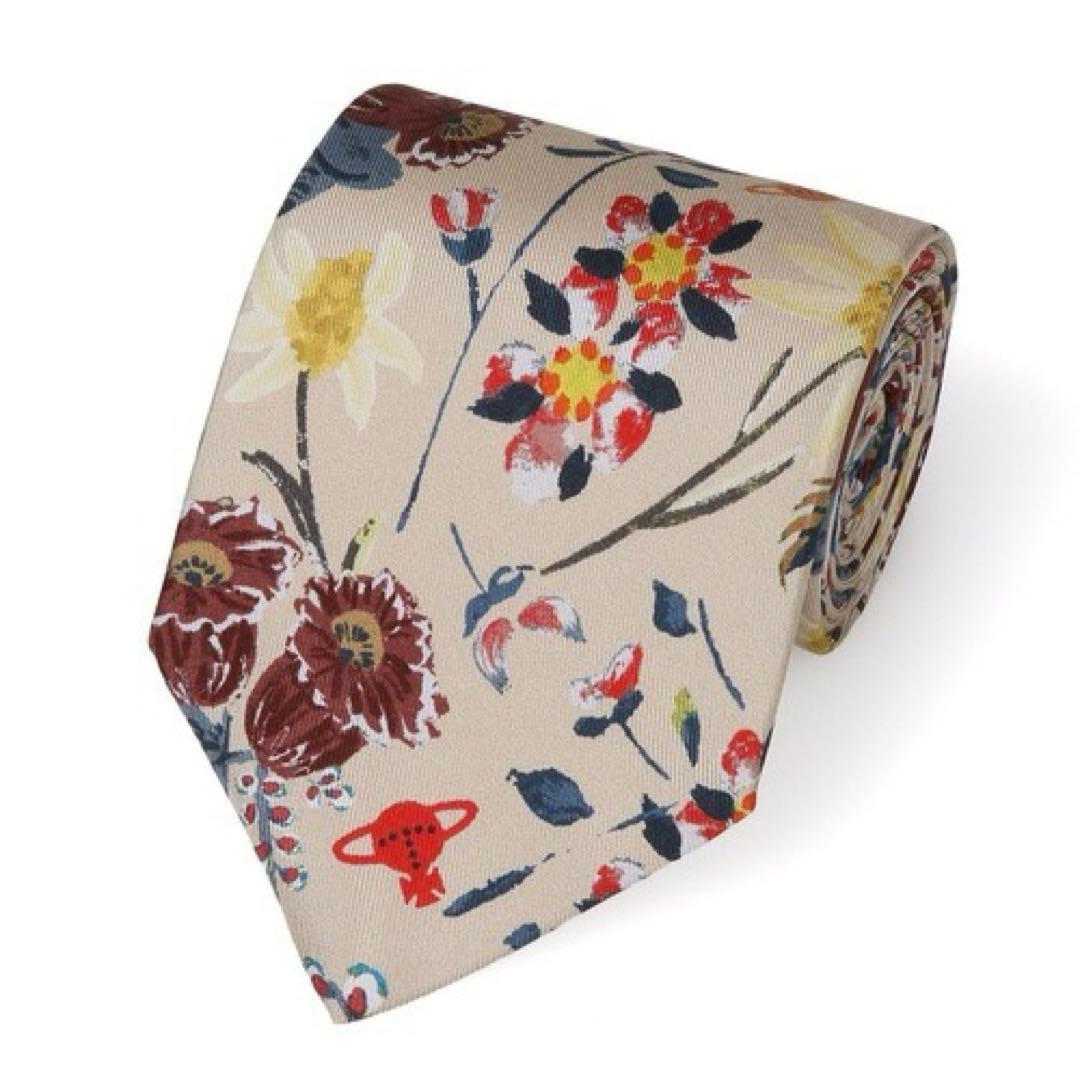 【美品】“FOLK FLOWER”ネクタイ Vivienne Westwood