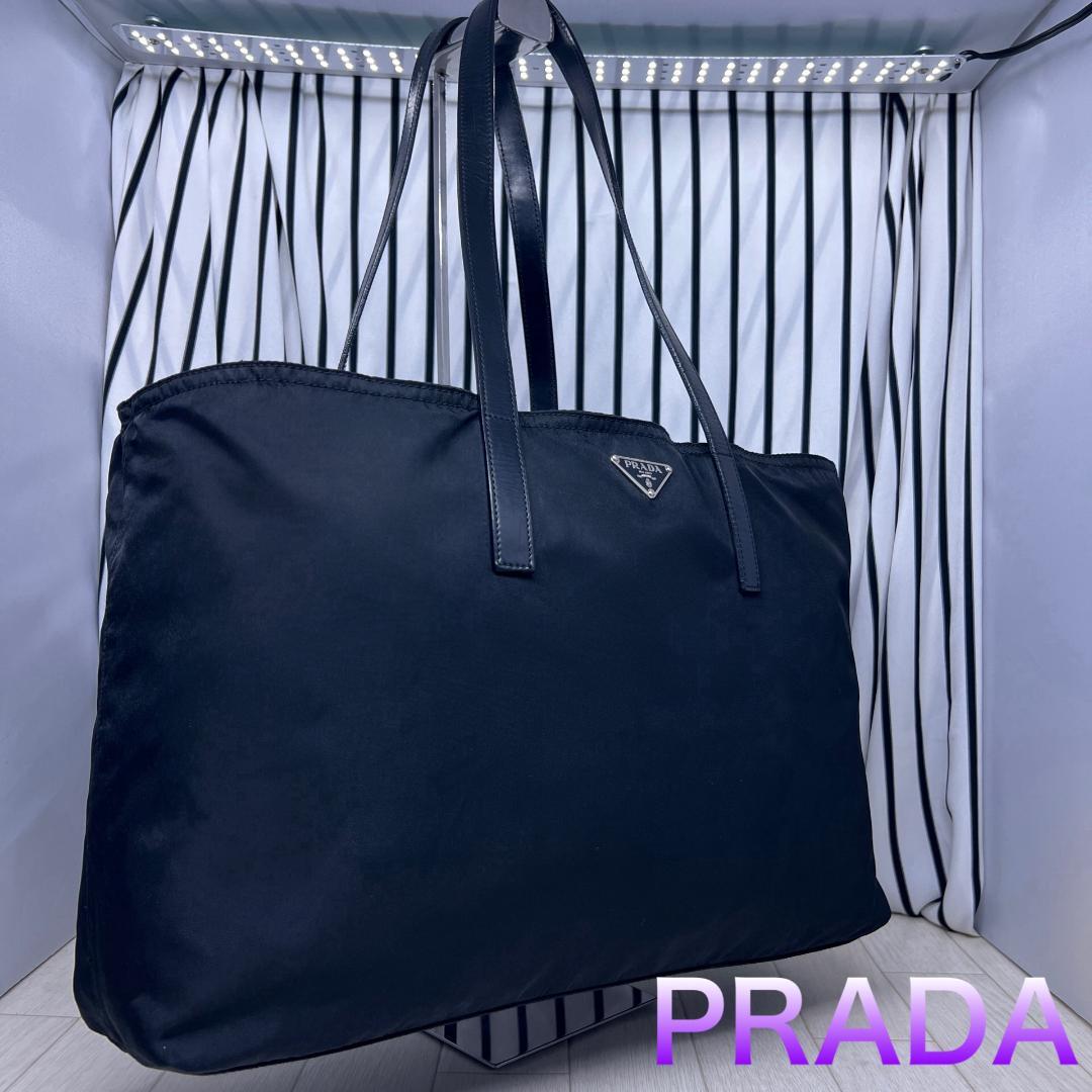 【美品】PRADA×プラダ A4収納可能トートバッグ