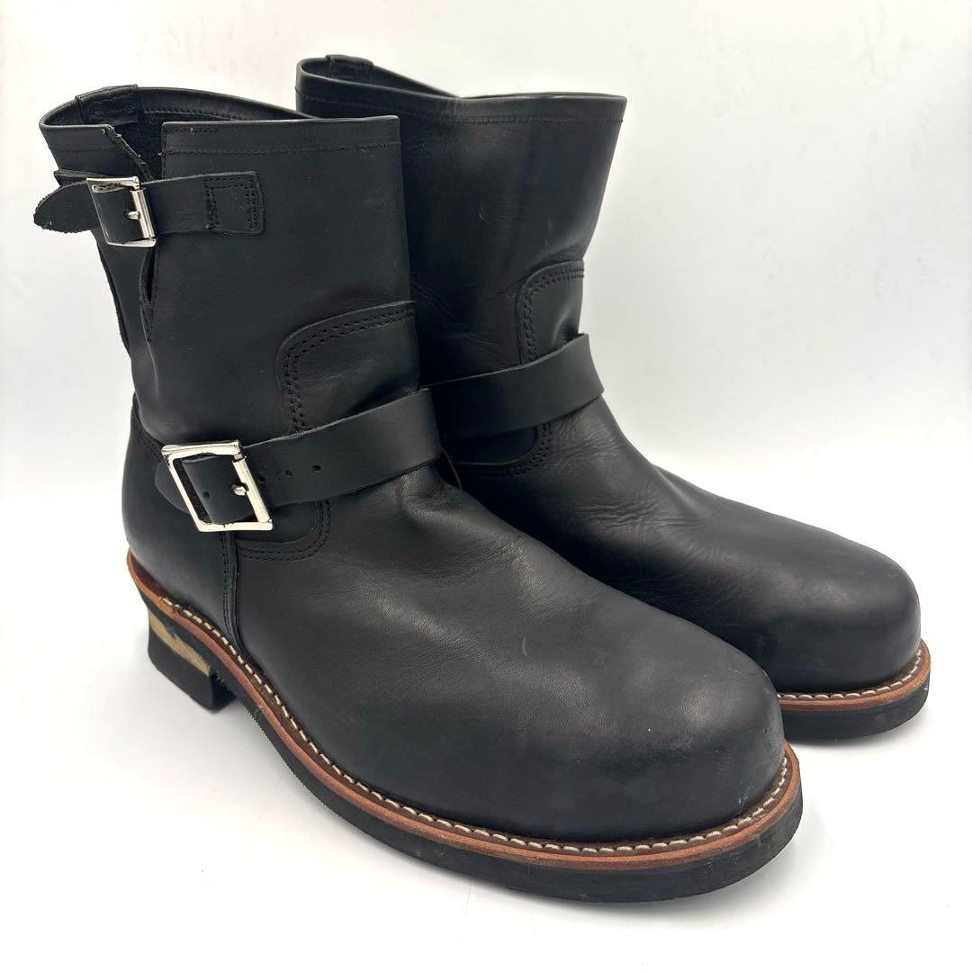 ホーキンス ショート エンジニアブーツ【43】27.5ブラック スチールトゥ