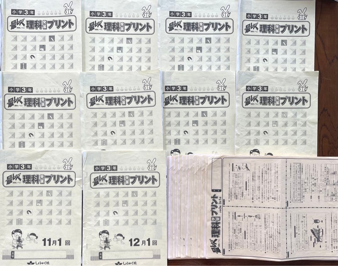 奨学社　小3 理科　最レベ　授業用テキスト　一年分　解答解説つき　先取り学習
