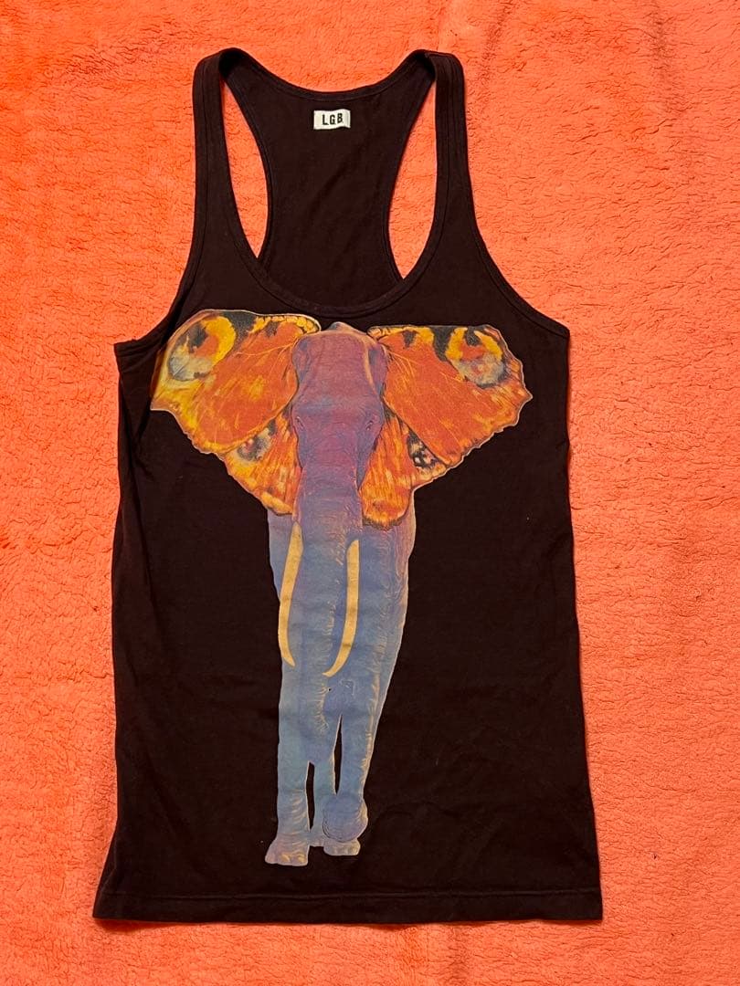 L.G.B. 象プリント タンクトップ サイズ0