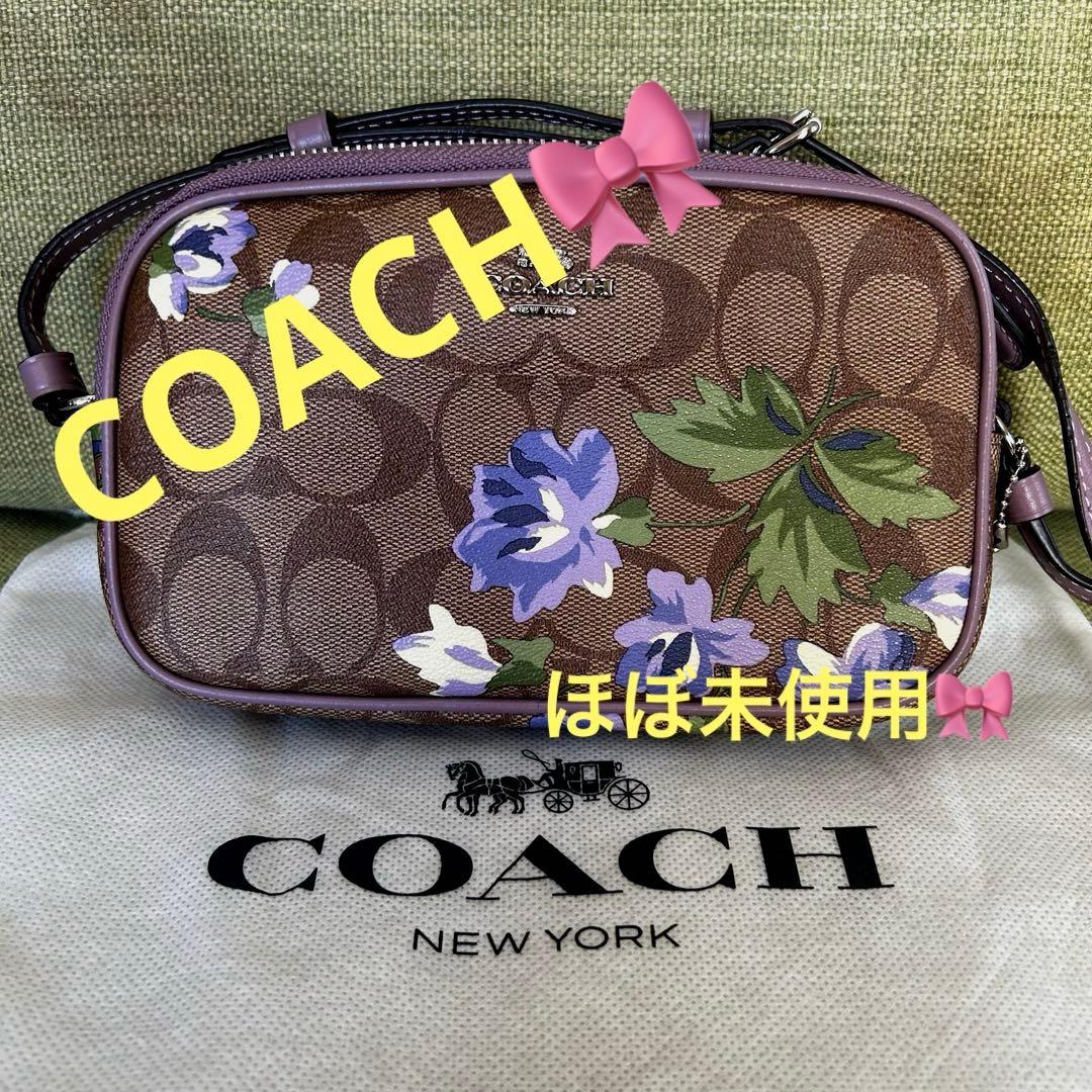 未使用　COACH コーチ　ショルダーバッグ　スマホショルダー　ミニバッグ　本革