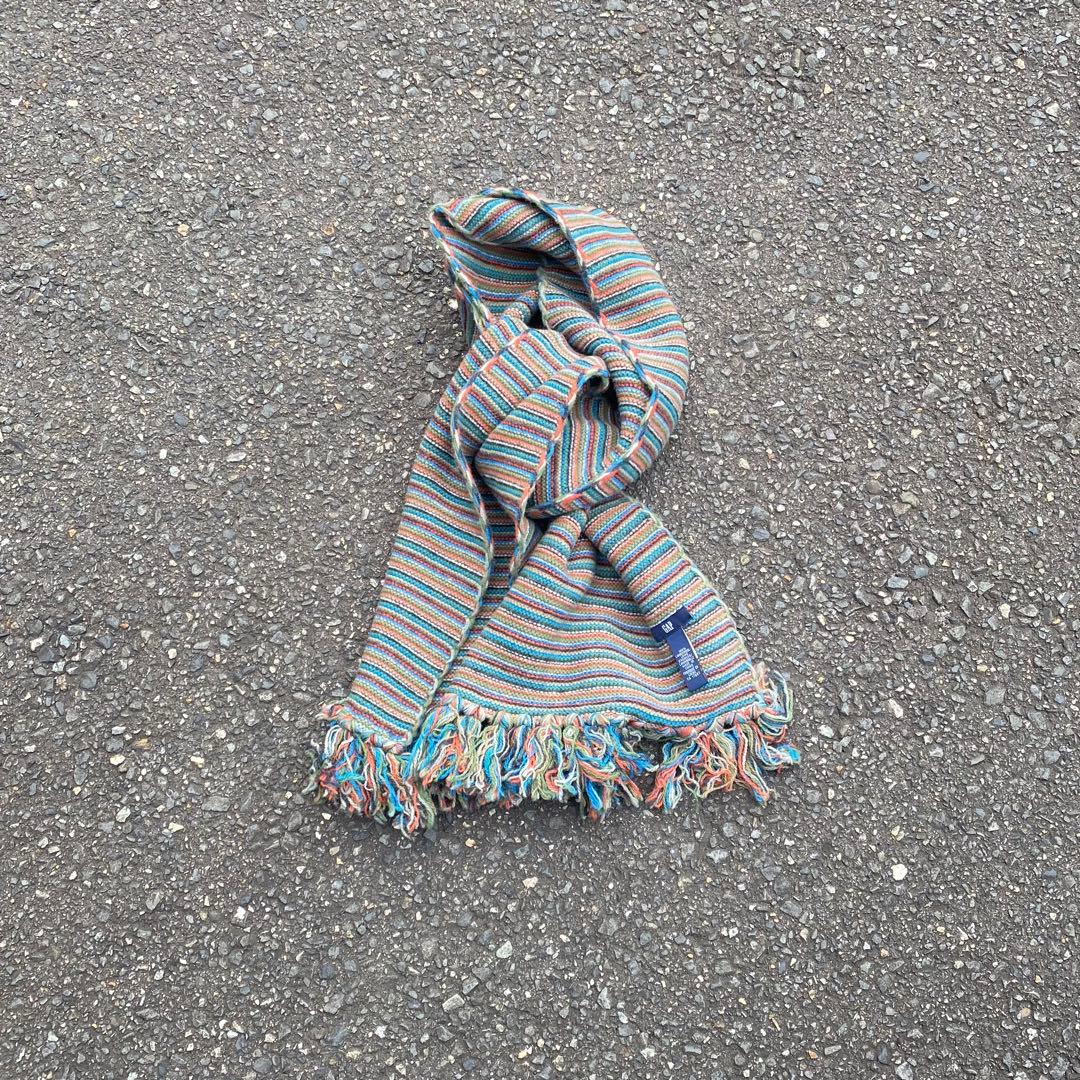 90's old gap マルチボーダー フリンジ マフラー アーカイブ