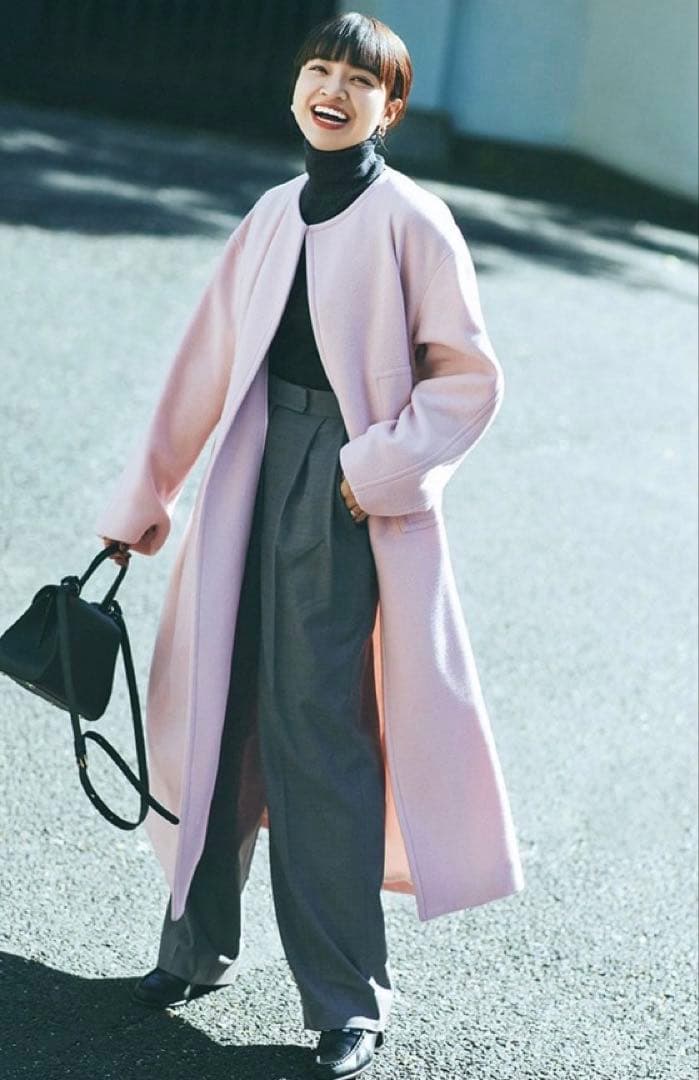 BLAMINK ブラミンク　ベビーピンク ロングコート