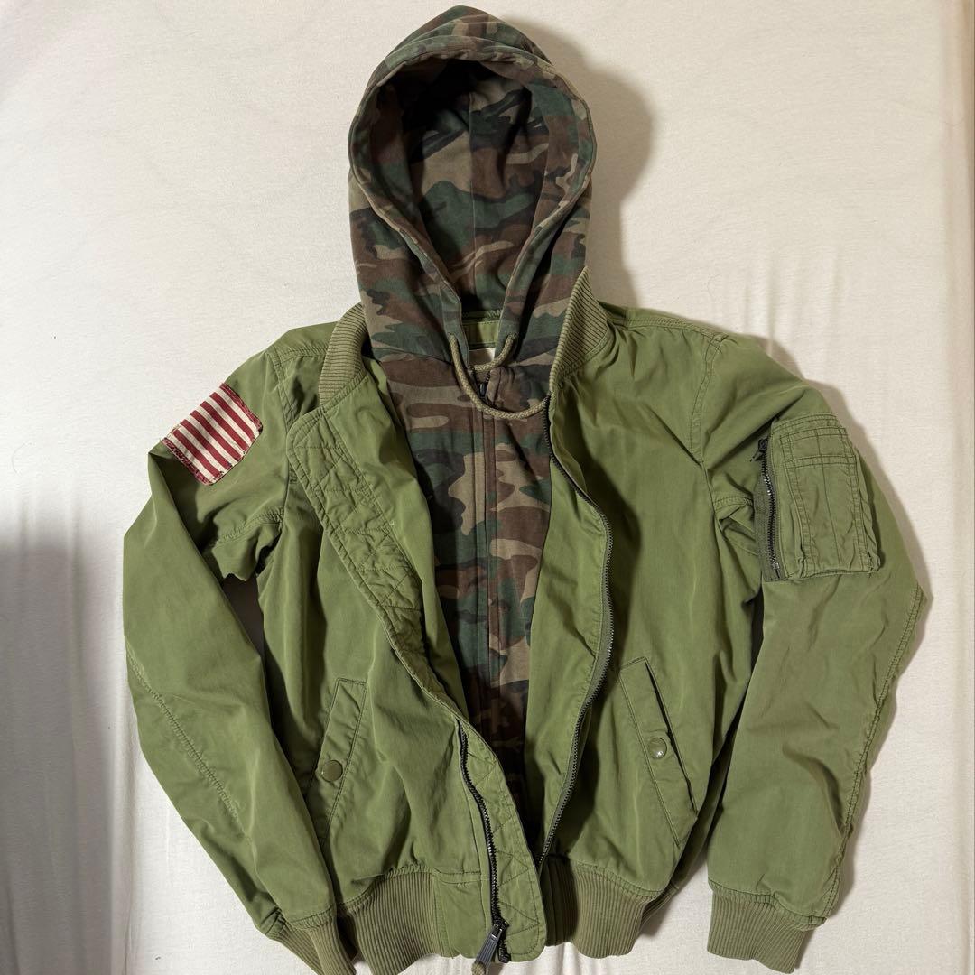 希少　ラルフローレン　デニム&サプライ　ma1 パーカードッキングジャケット