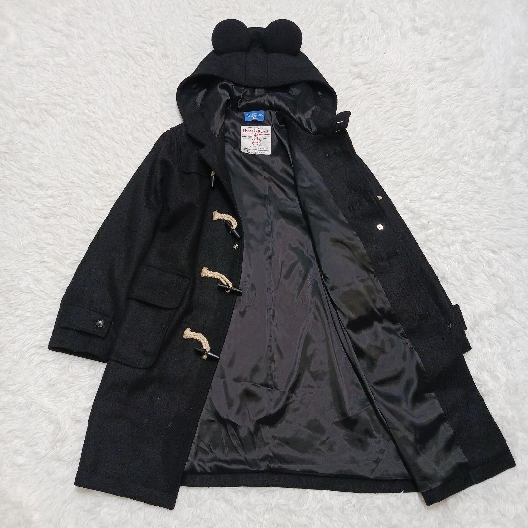 ✨未使用級✨ディズニーリゾート×ハリスツイード　ダッフル　ミッキーフード　L