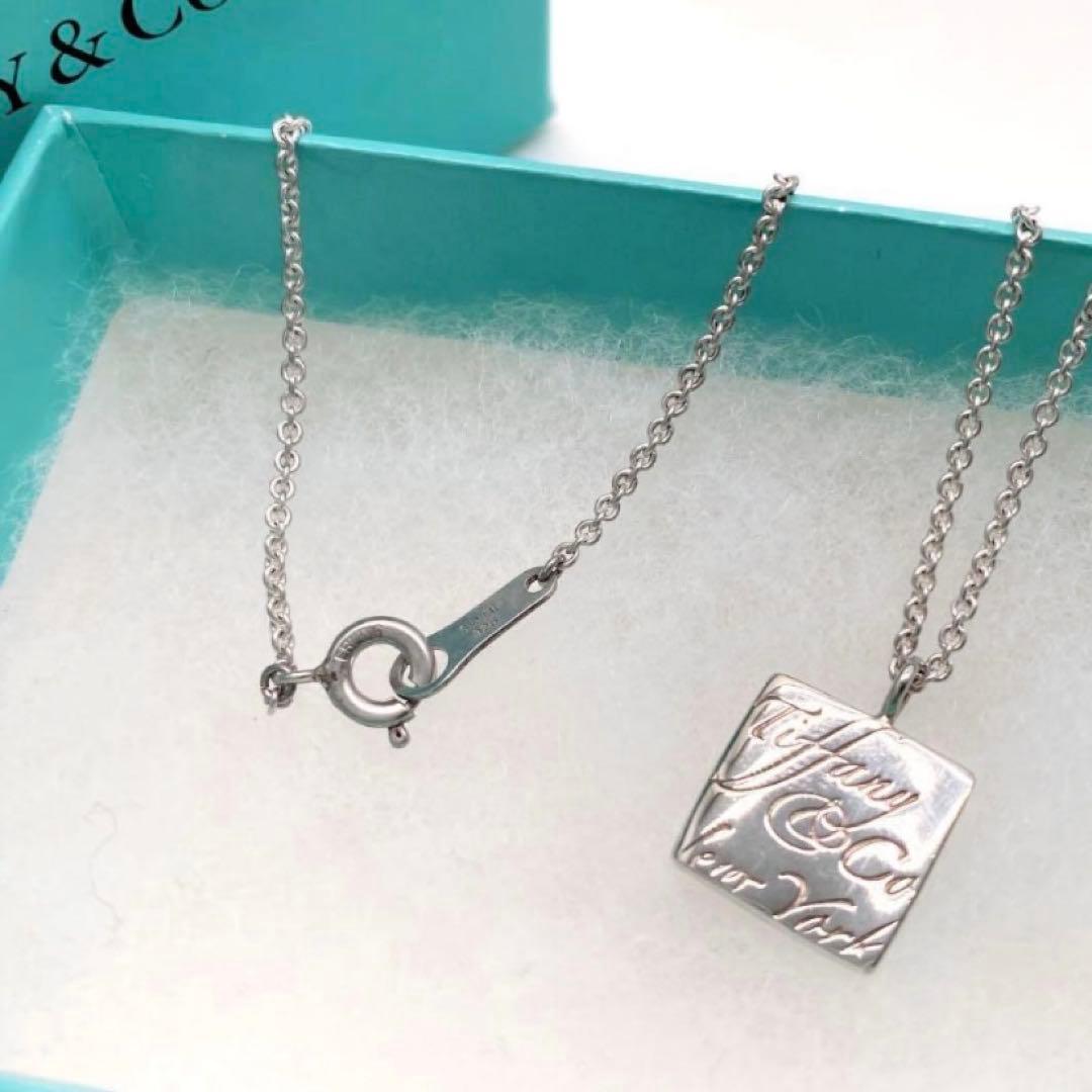 q64美品】✨Tiffany & Co. ✨ノーツスクエアネックレス