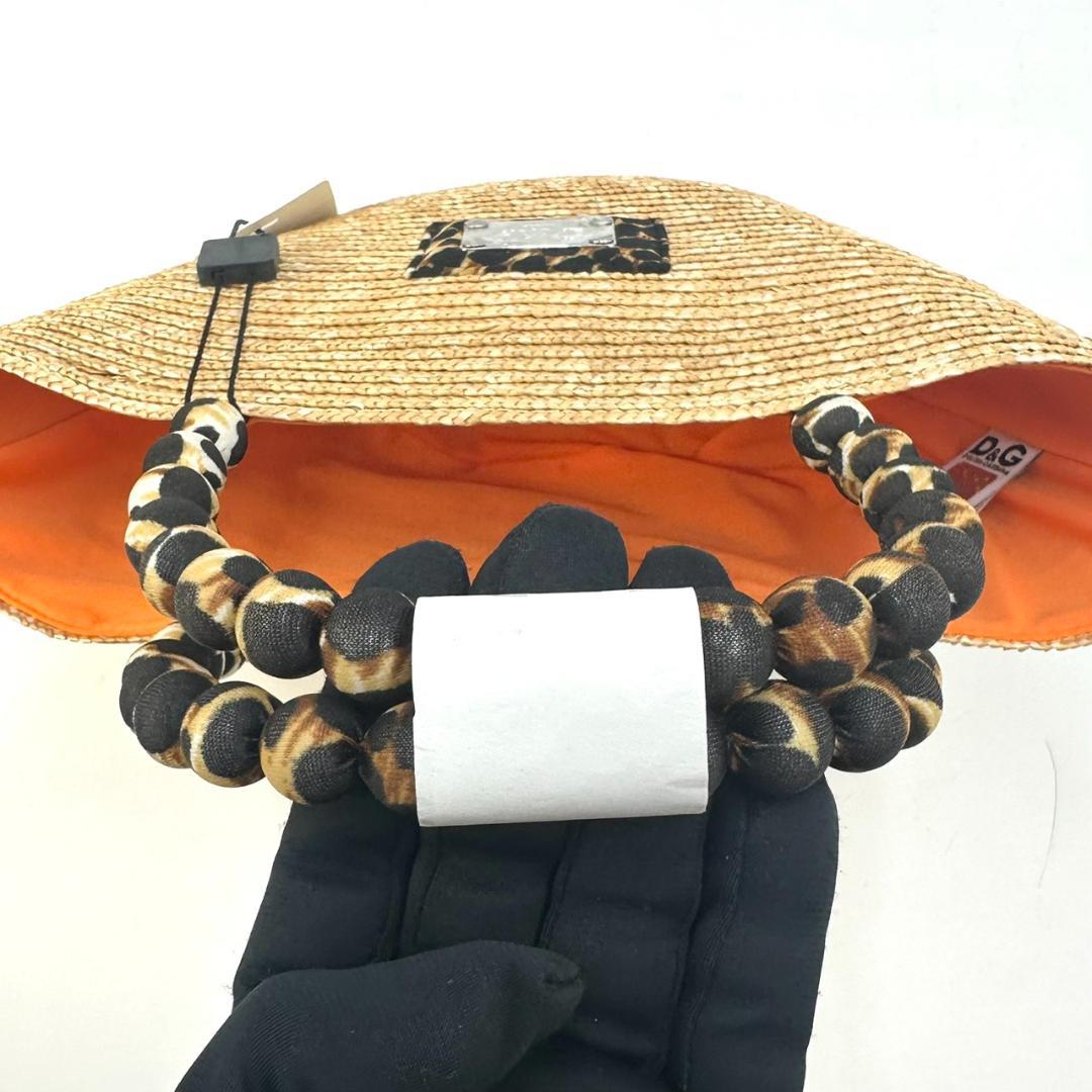 DOLCE & GABBANA D&G JUNIOR ストロー かごバッグ 豹柄