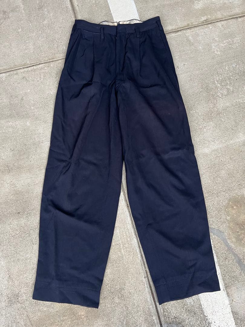 50s vintage レーヨンギャバ　スラックス　ネイビー
