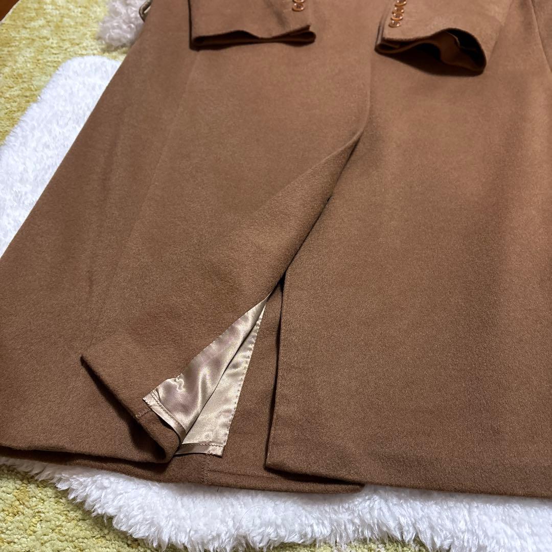 valentino garavani カシミヤ　ブラウン ダブルロングコート