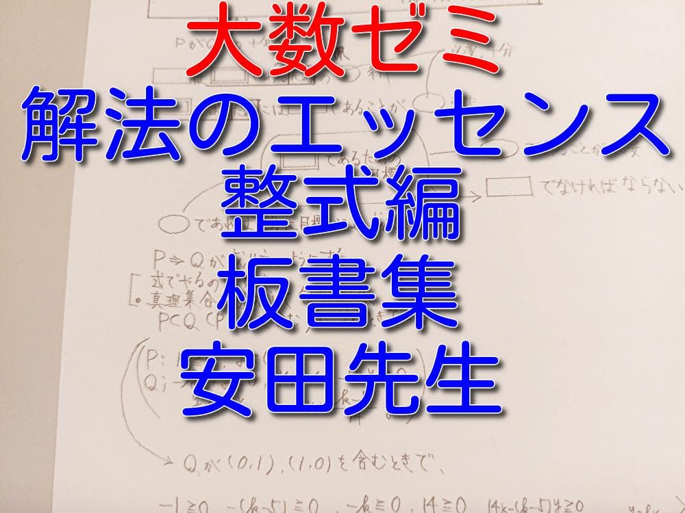 大数ゼミの安田先生による解法のエッセンス整式編板書集　駿台　河合塾　鉄緑会　数学