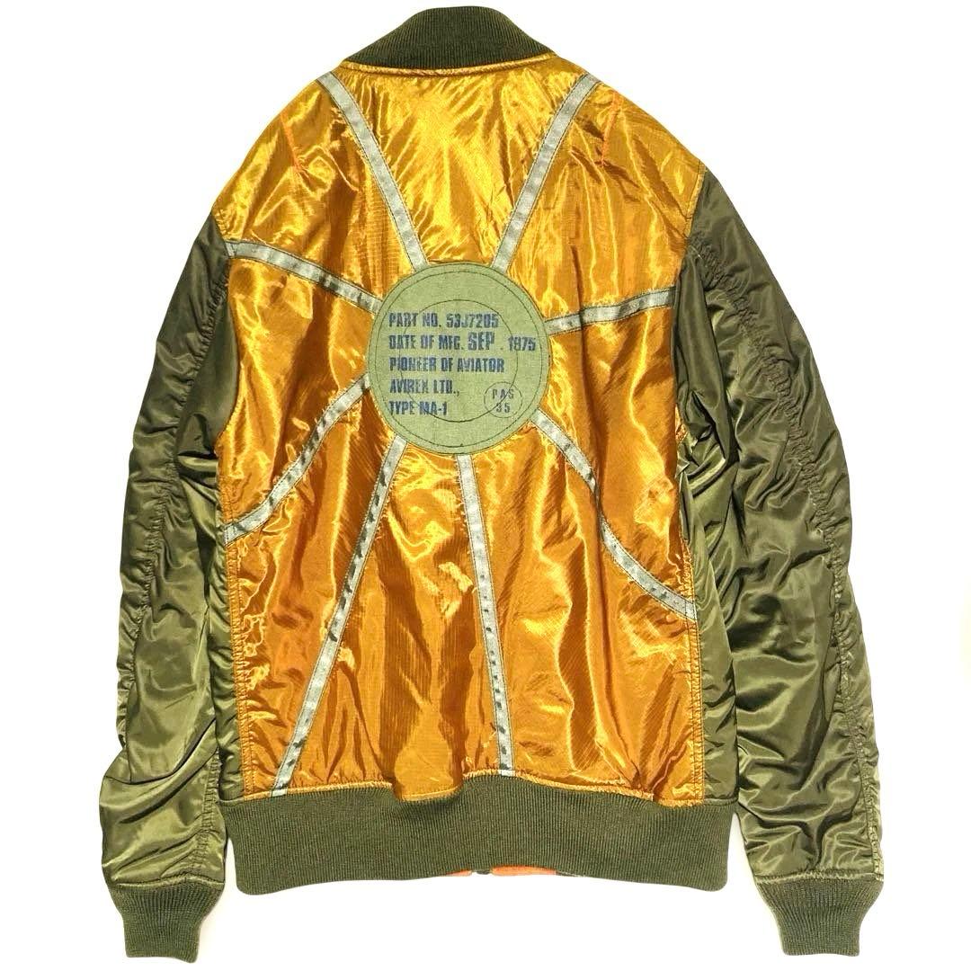 AVIREX 35周年 MA-1 リバーシブル フライトジャケット カーキ L