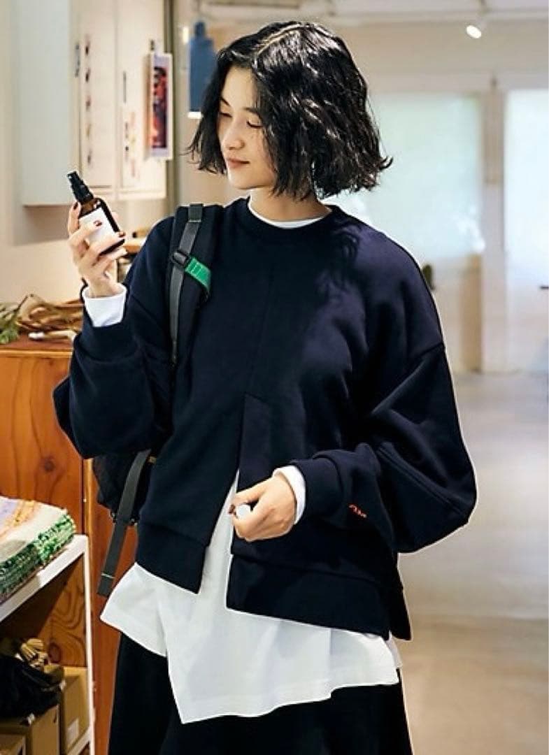 nagonstans ナゴンスタンス　フロントベンツプルオーバー　スウェット　M