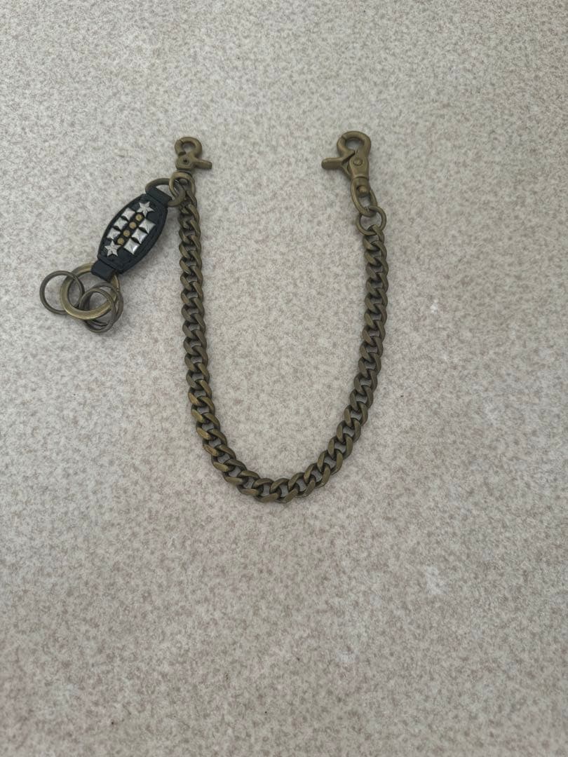 calee ウォレットチェーン　キーリング　真鍮　バイカー　htc