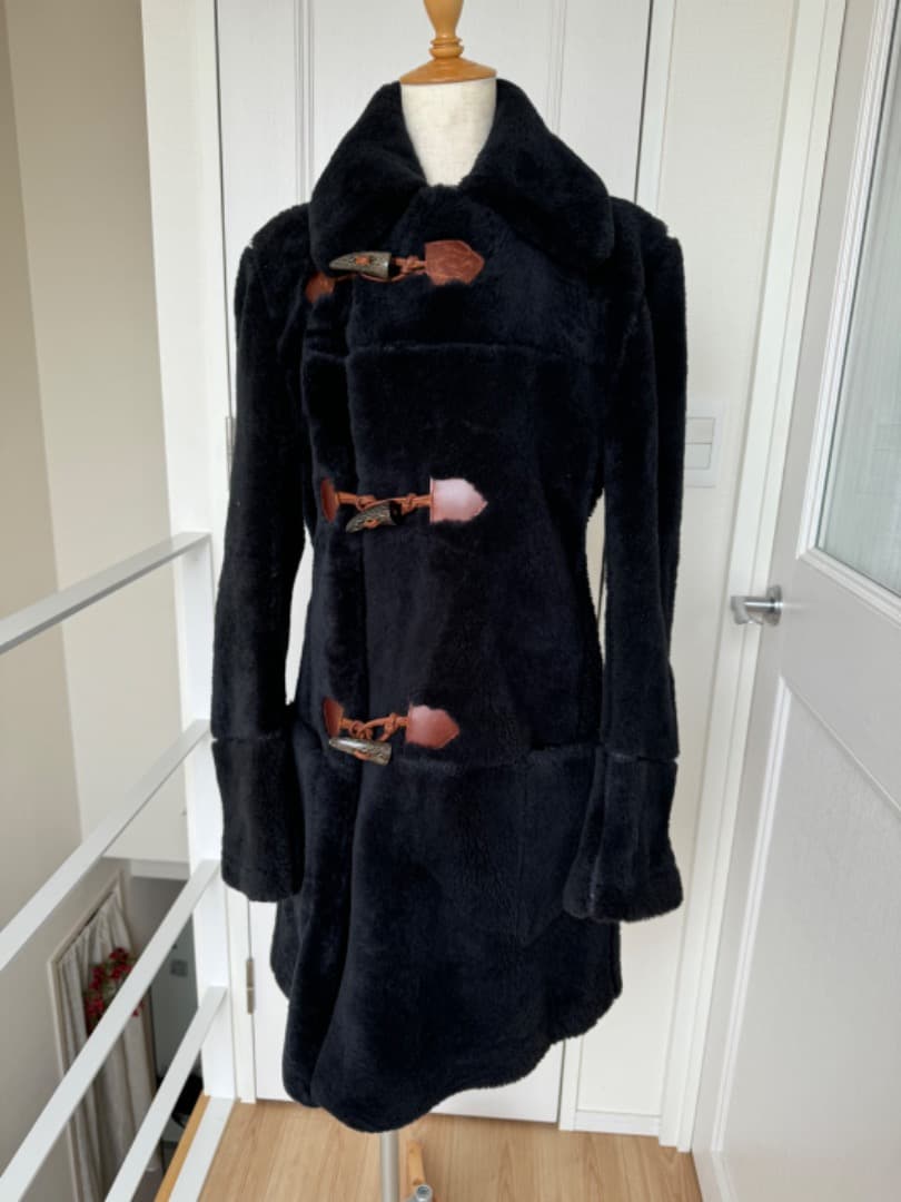 エィス　A メンズ　ムートンダッフルコート　本革