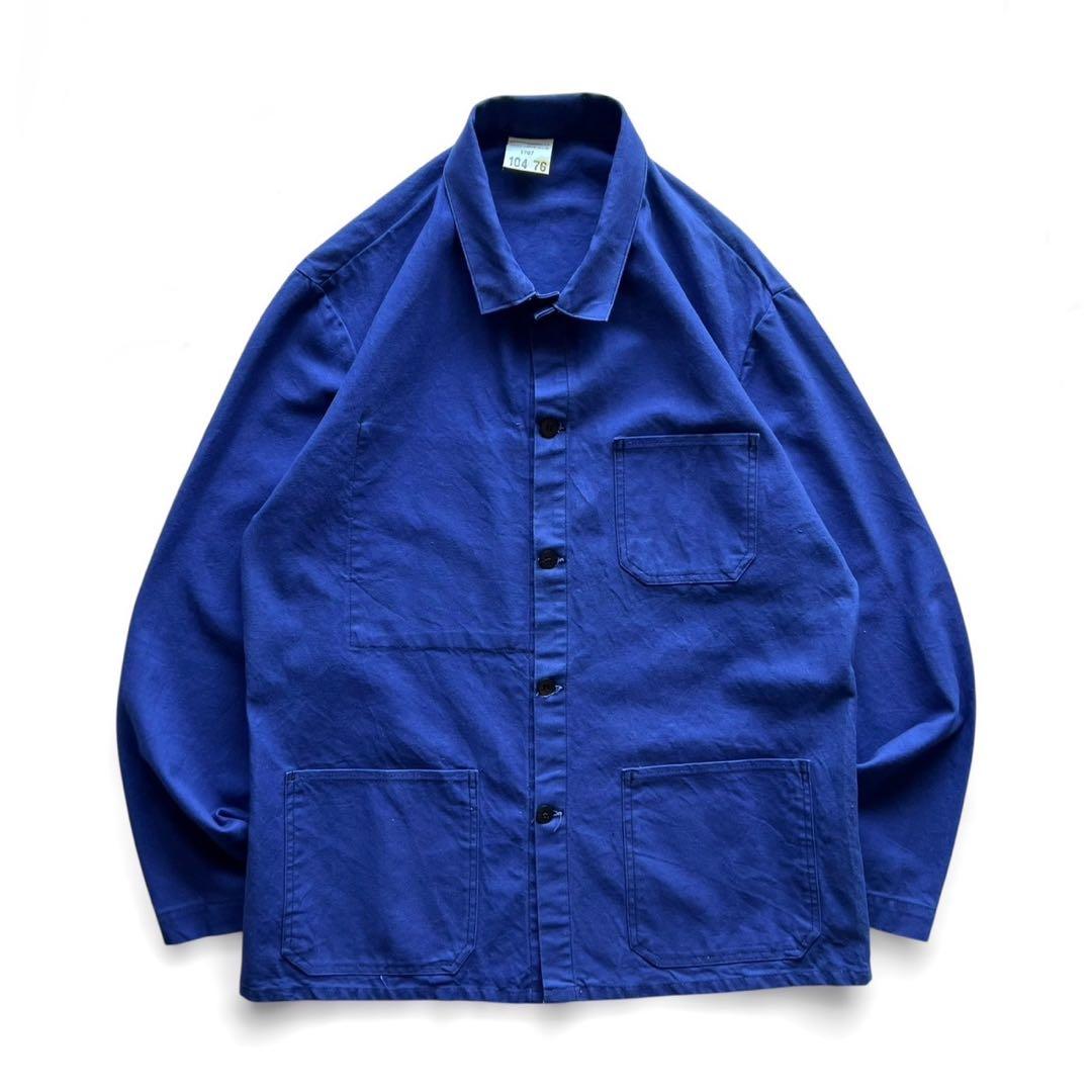 【80s】フランス製ワークジャケット/コットンツイル/ ink blue