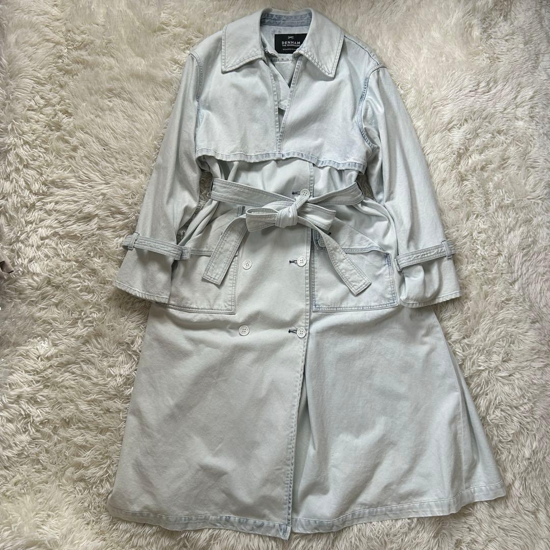 デンハム　DENHAM デニム　トレンチコート　ベルト付　サイズF