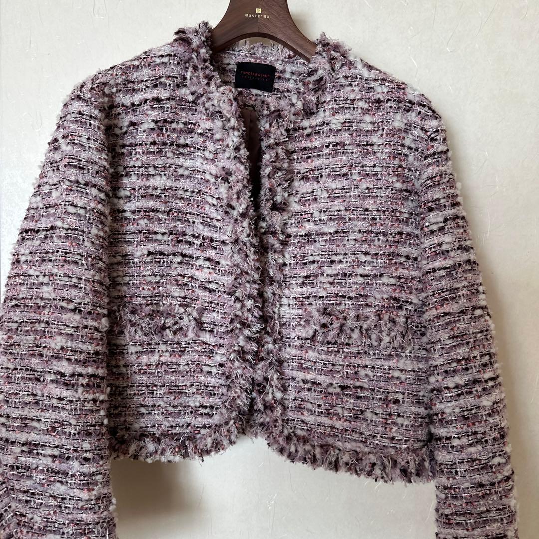 TOMORROWLAND ノーカラーツイードジャケット Mサイズ