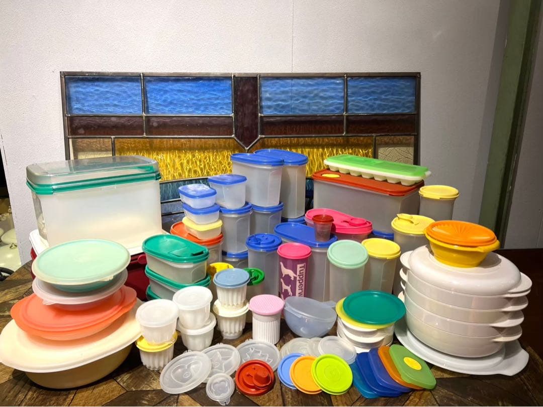 タッパーウェア 大量 セット 昭和レトロ 当時物 まとめ売り キッチン 保存容器