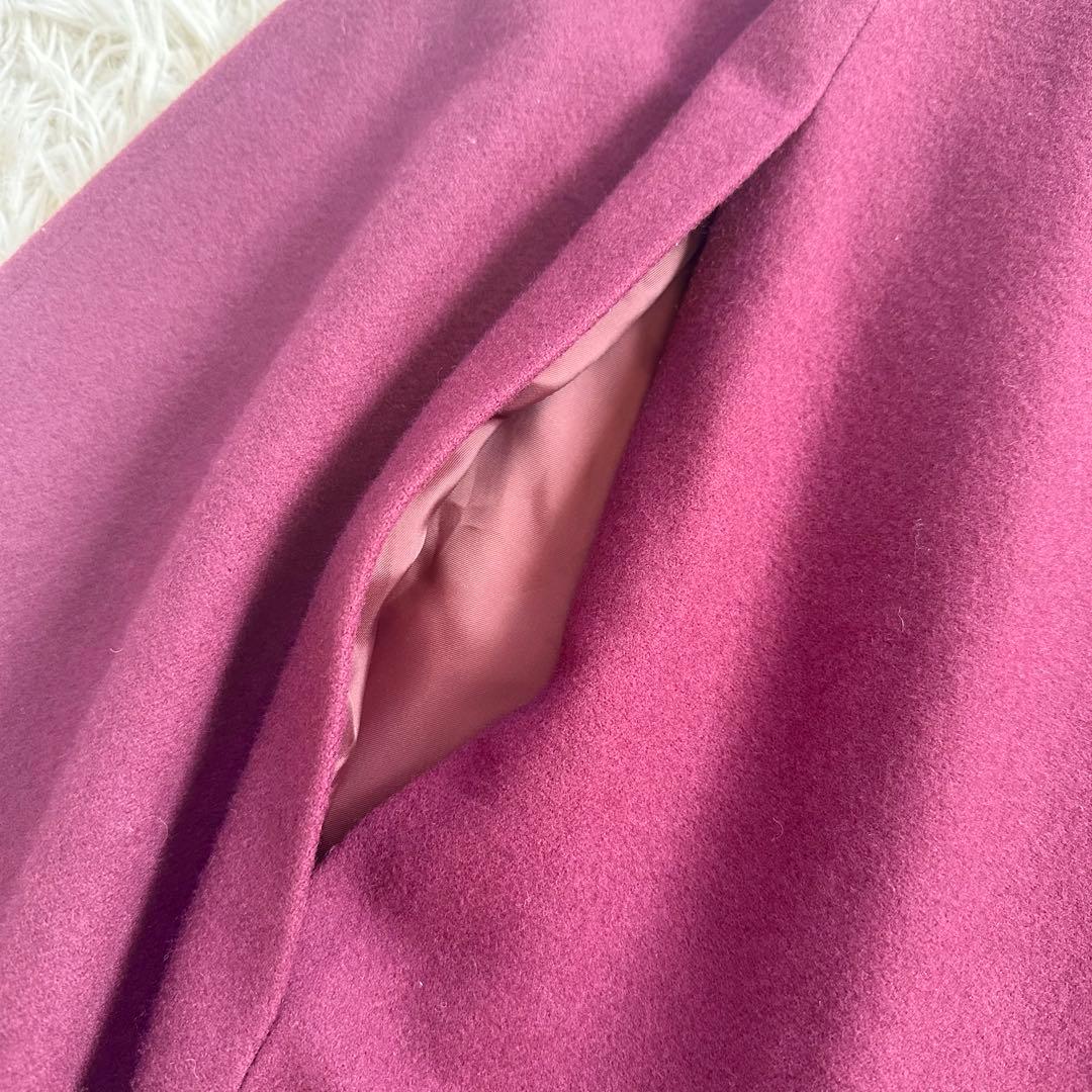 【着用2回】マッキントッシュフィロソフィー　ケープコート　ポンチョ　ボルドー38