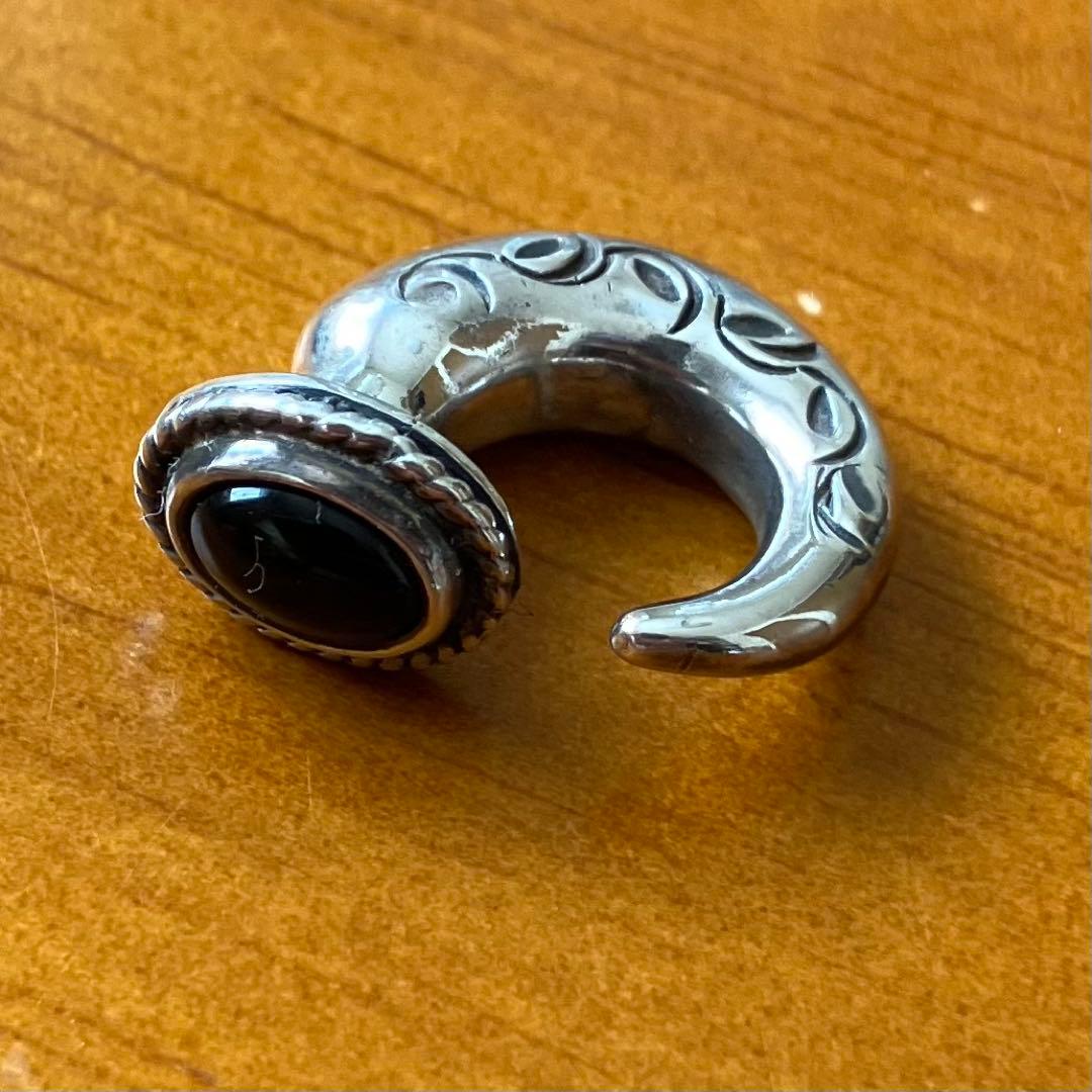 あるじゃん　6mm Stone ピアス　AG FACTORY オニキス　シルバー